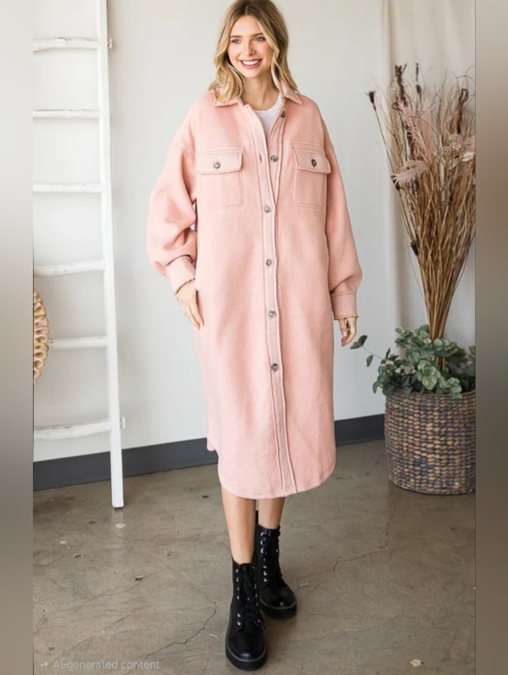 #1790 Oli & Hali Blush Bliss Longline Jacket